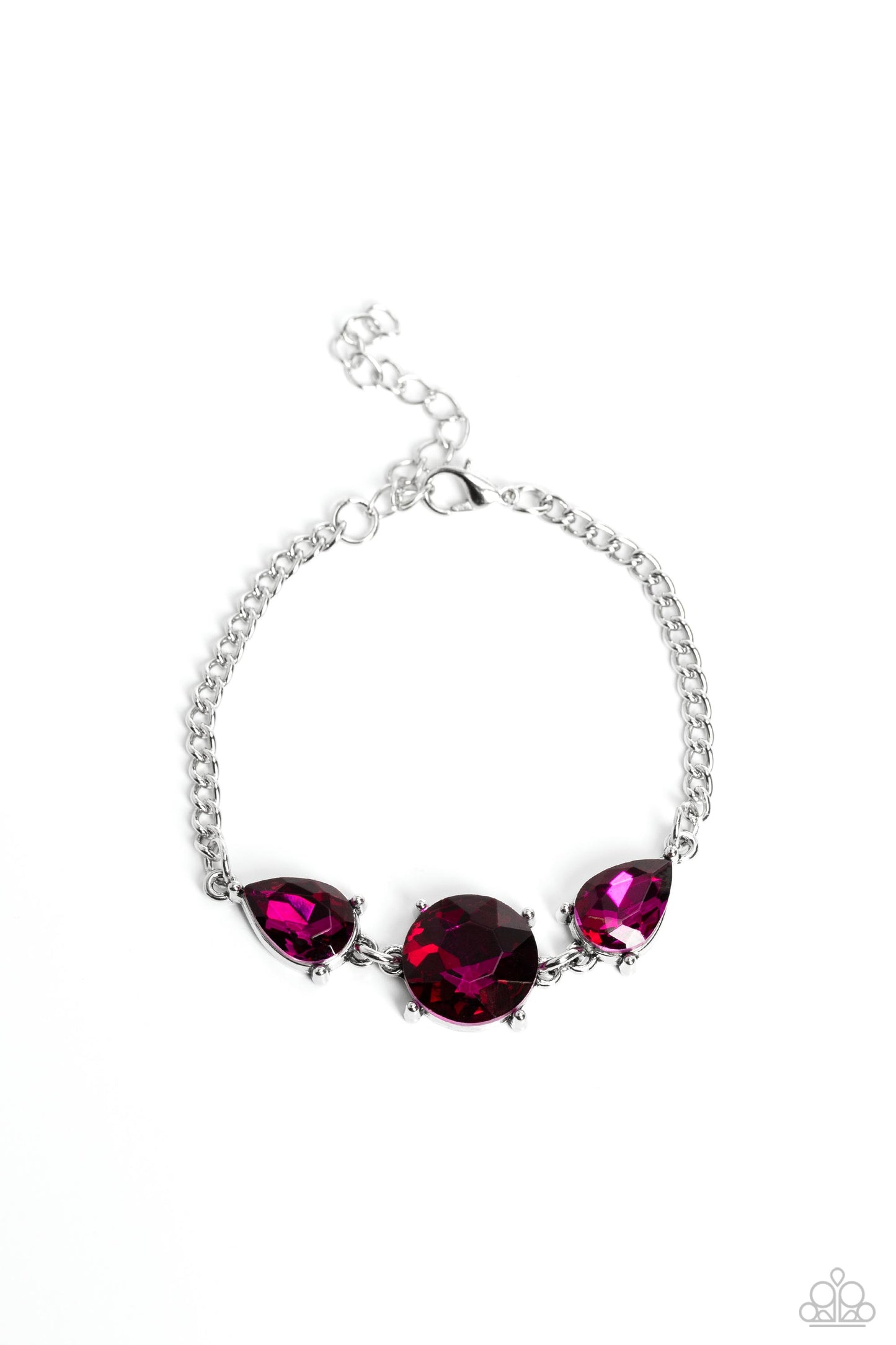 Round Royalty - Pink Necklace & Bracelet Set