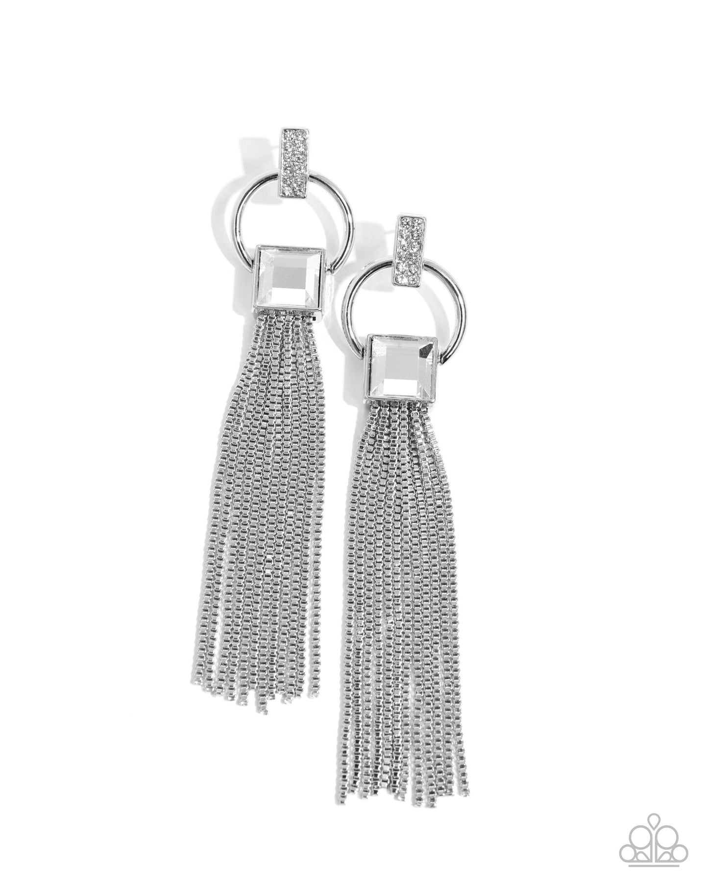 Softly Streamlined - White Earring