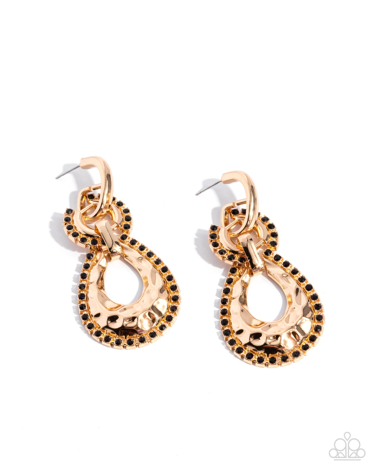 Hammered Highway - Black Earring