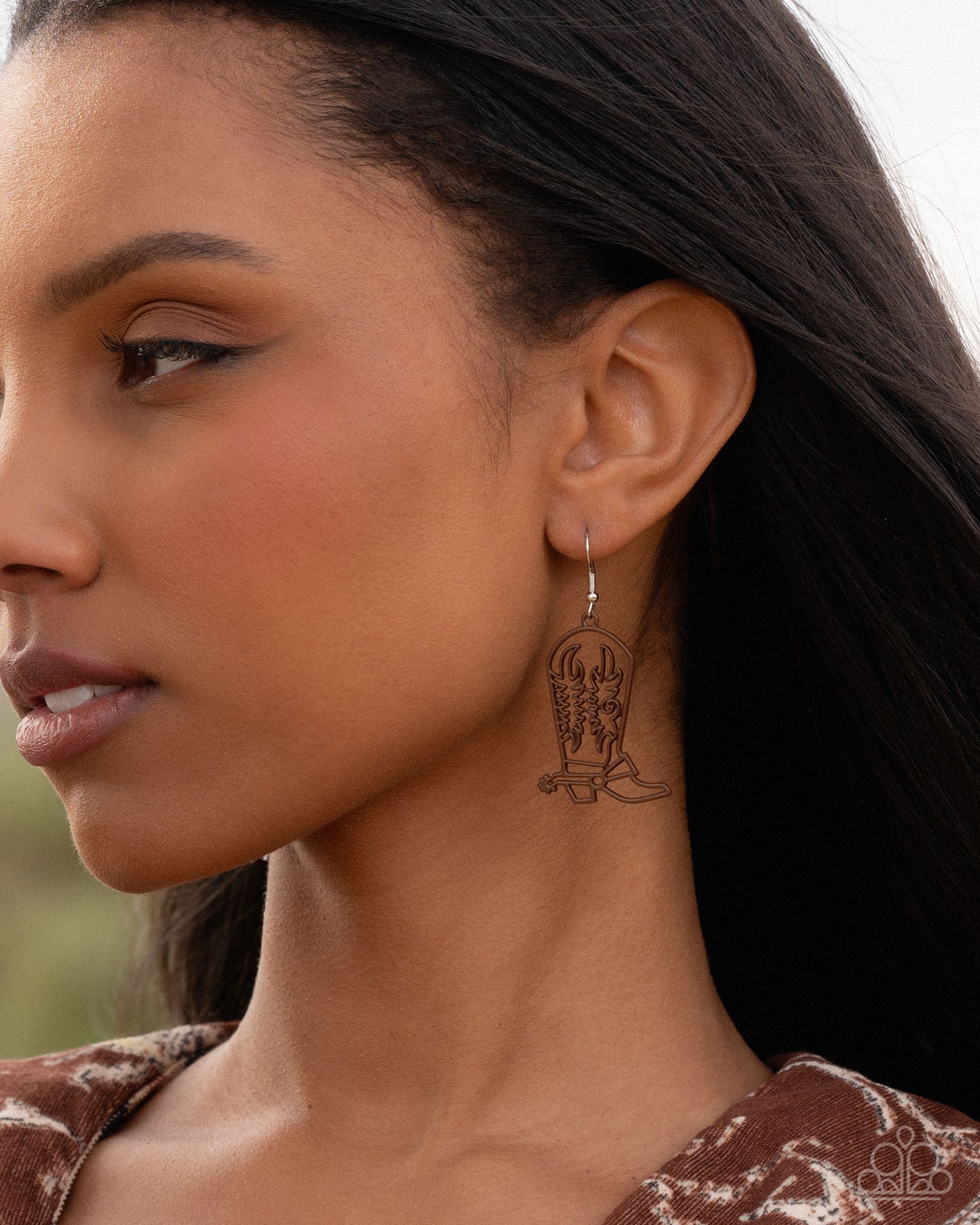 Given the Boot - Brown Earring