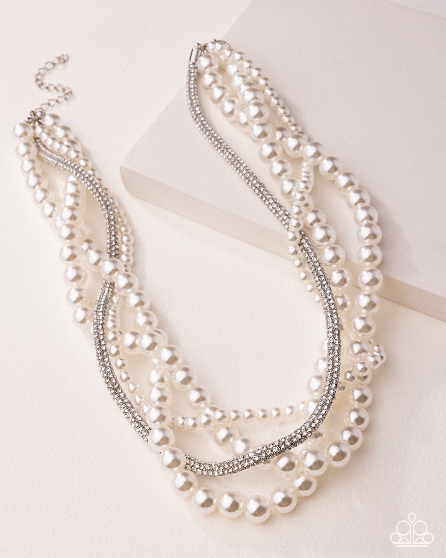 Pearl Pinnacle - White Necklace