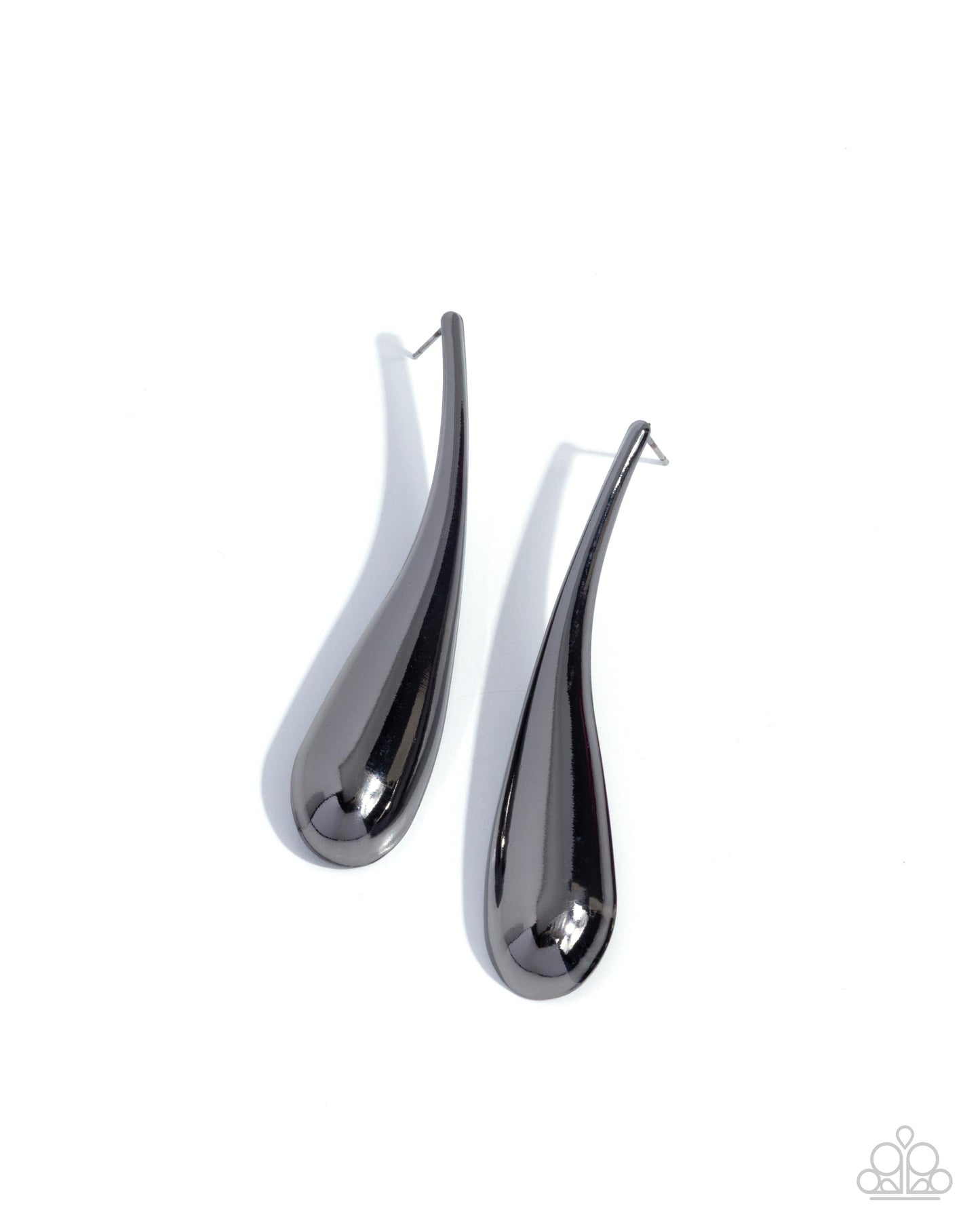 Elongated Effort - Black Earring