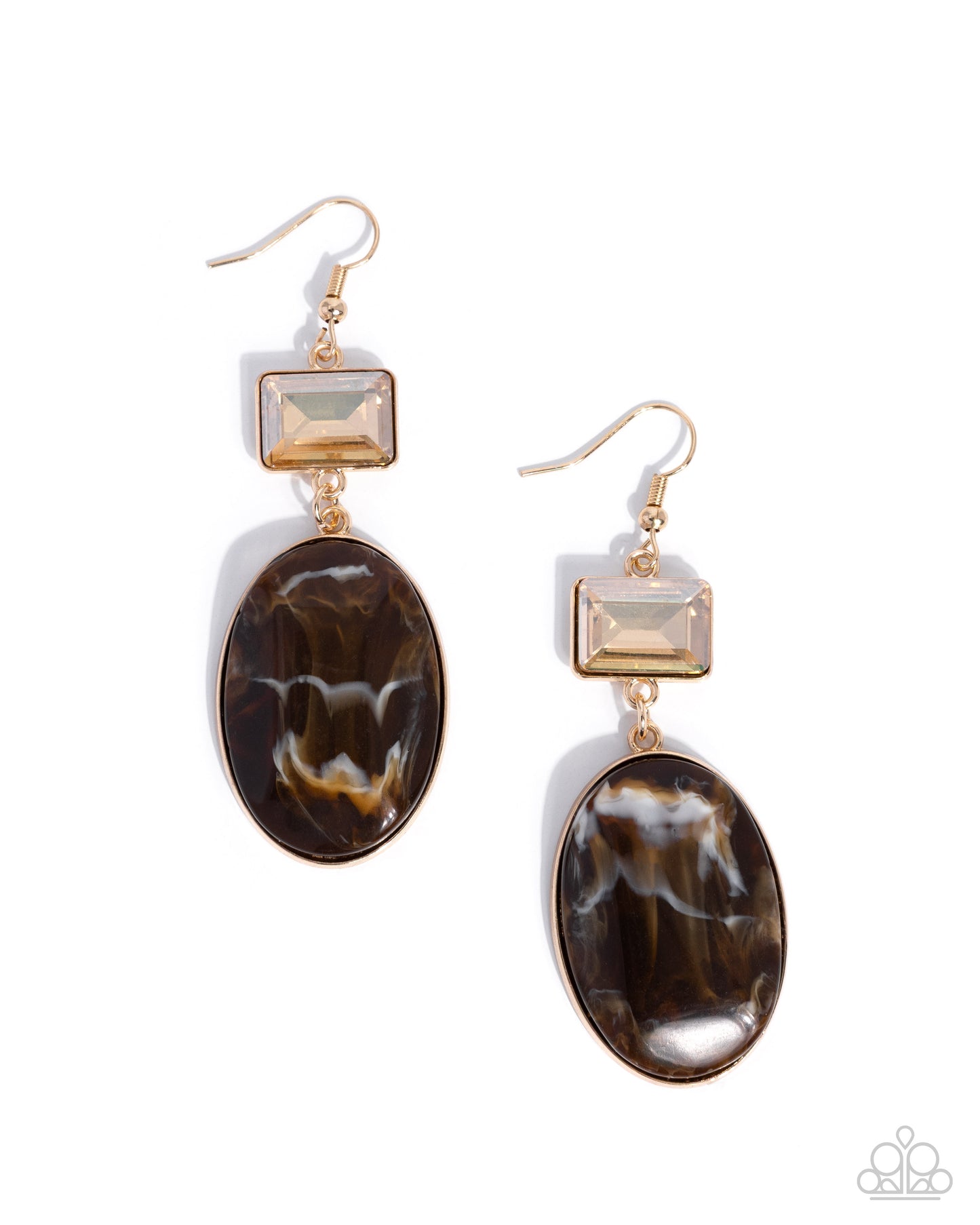 Saturated Swirls - Brown Earring