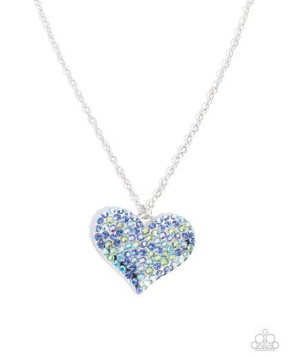 Huge Heart - Blue Necklace