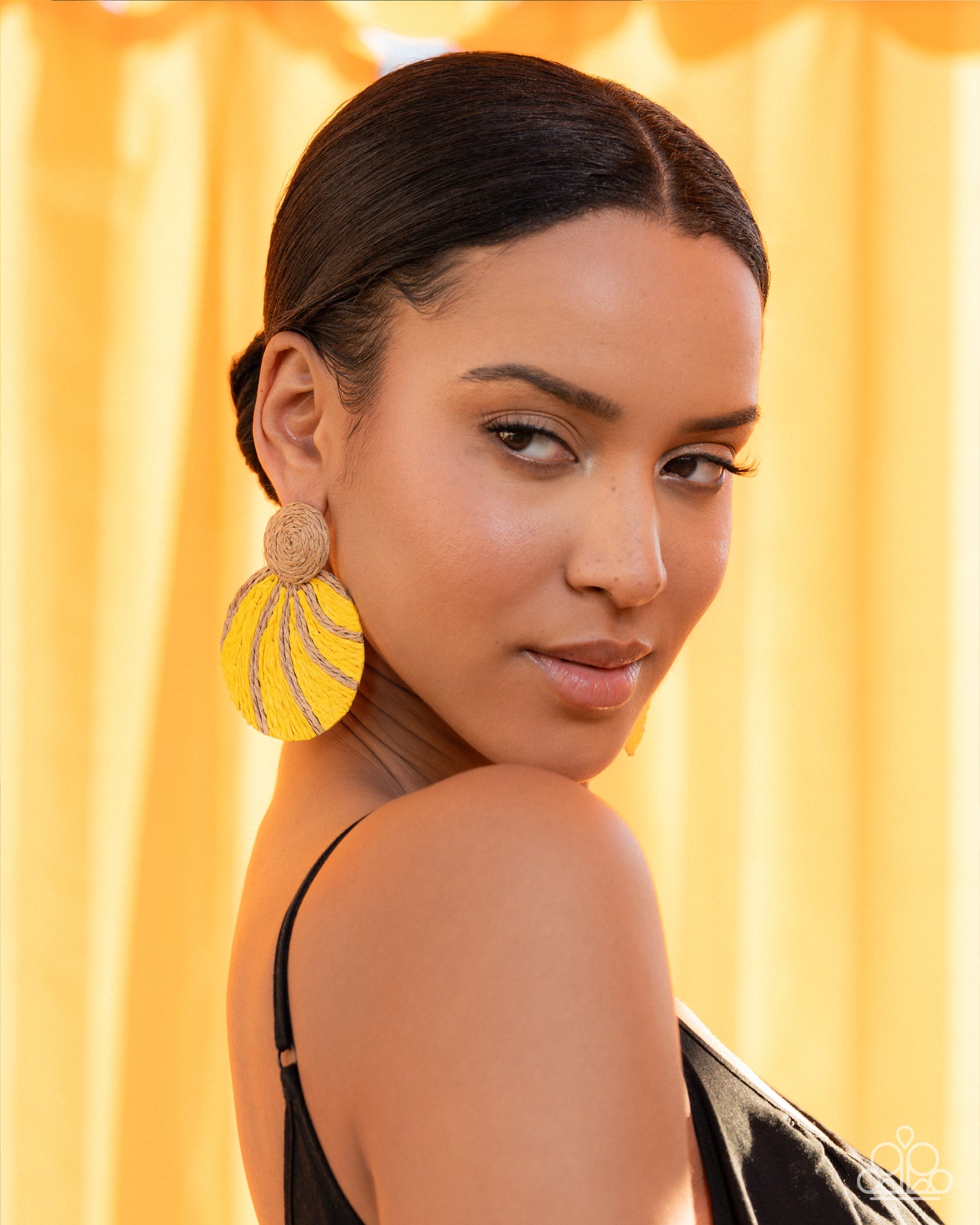 Woven Waltz - Yellow Earring