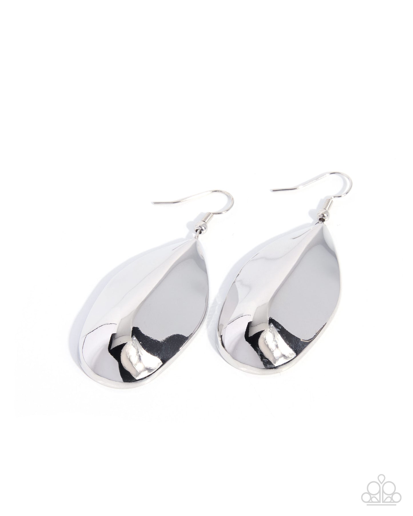Polished Pinch - Silver Earring