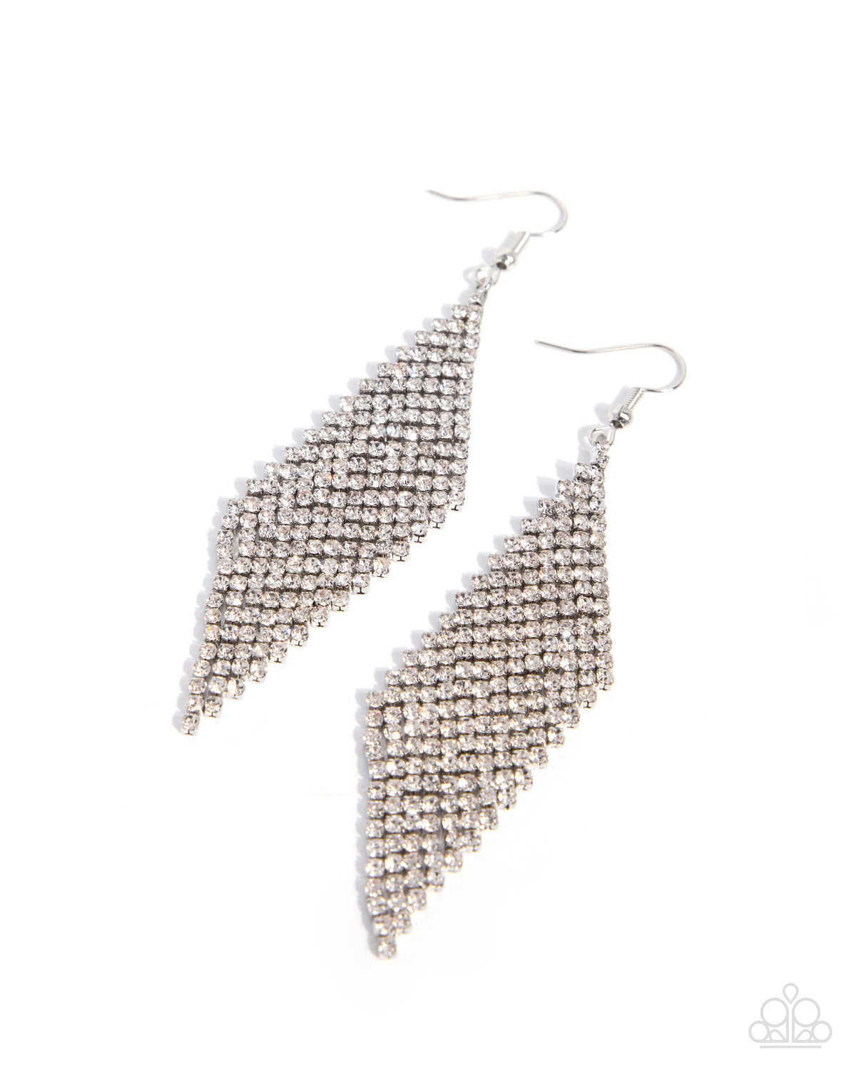 Cascading Cotillion - White Earring