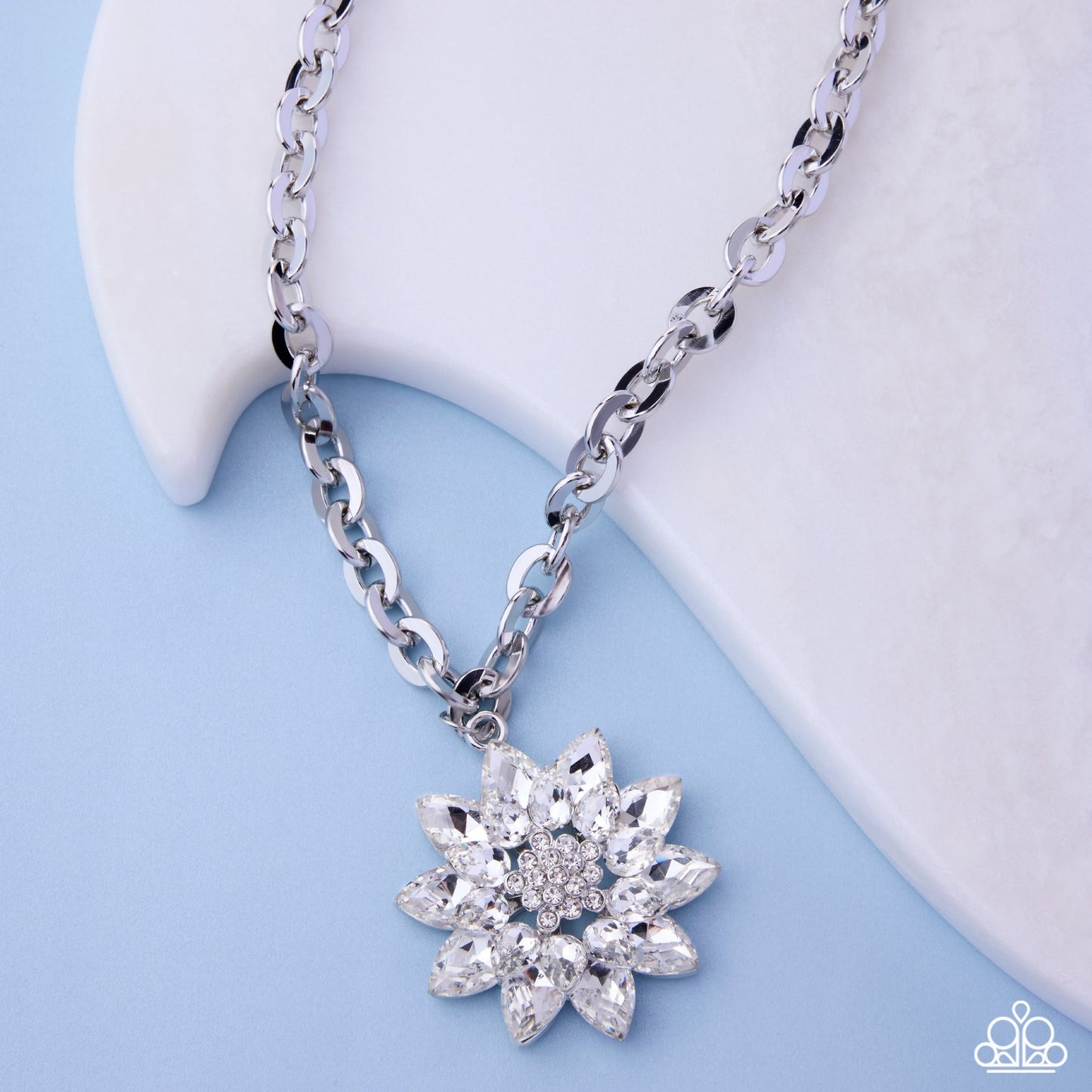 Glamorous Garden - White Necklace