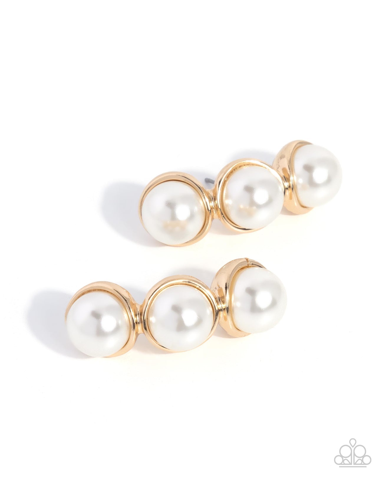 Classy Cinderella - Gold Earrings