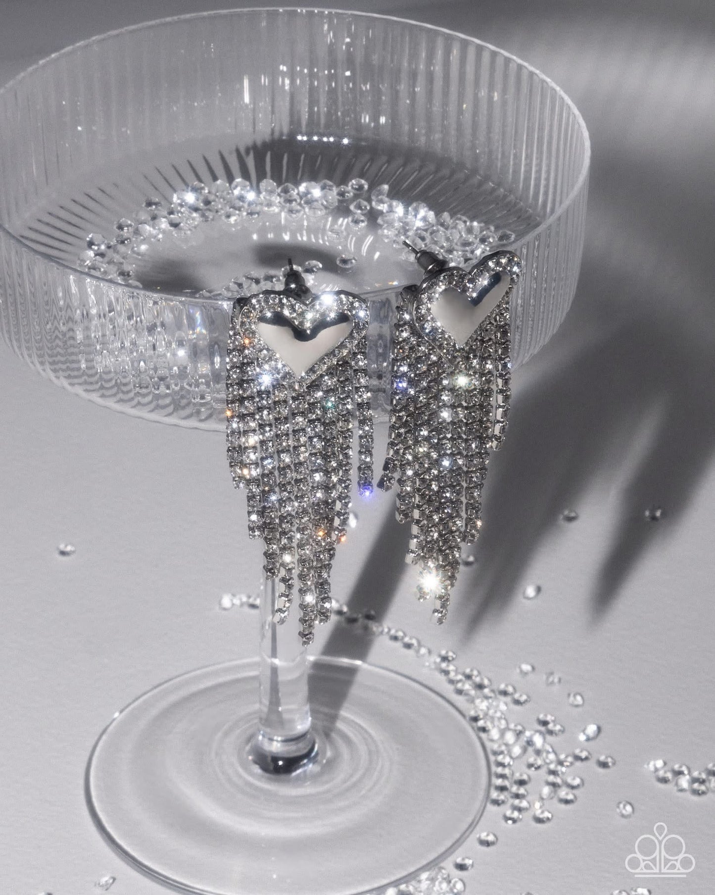 Sentimental Strands - White Earring