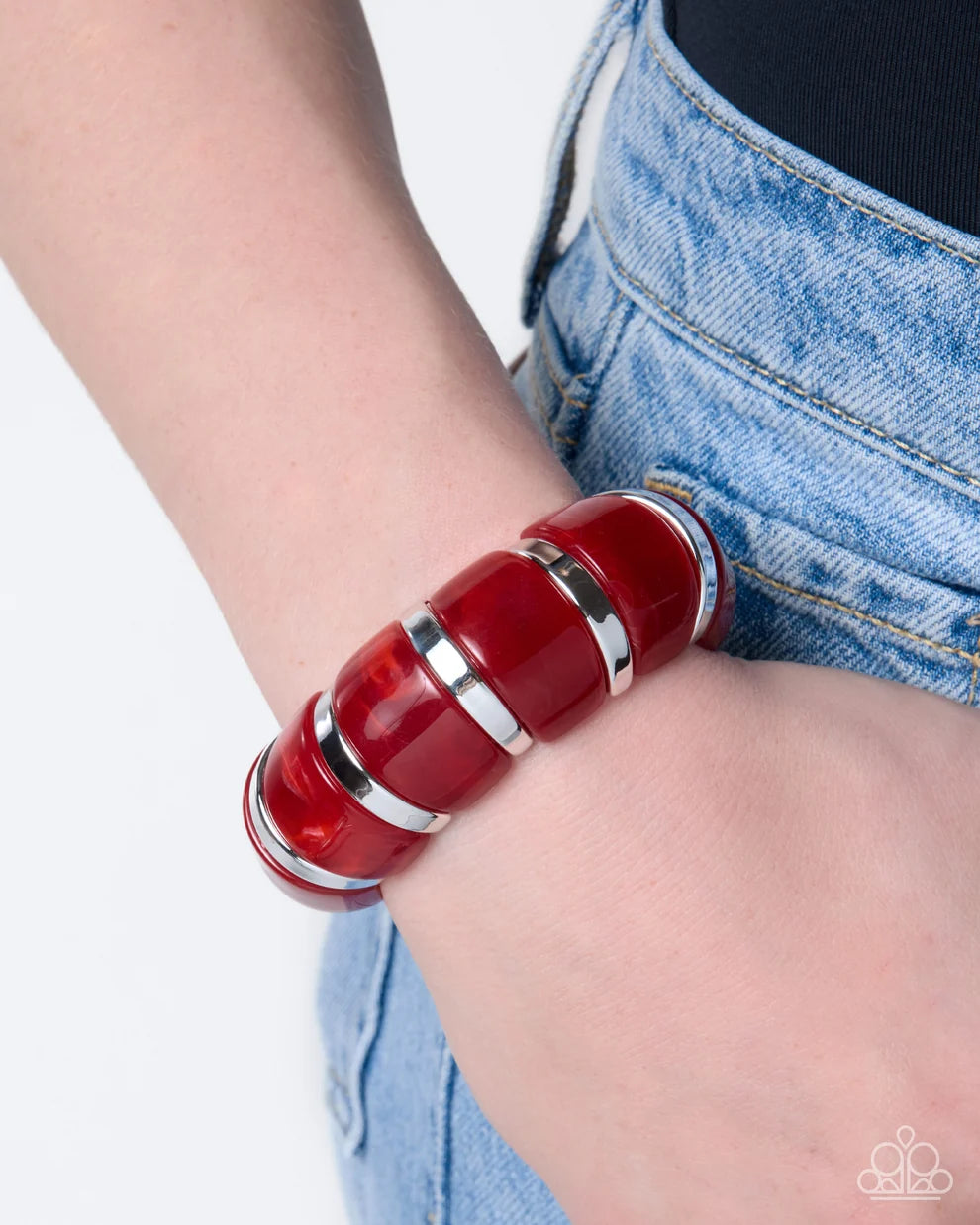 Transparent Tenacity - Red Bracelet