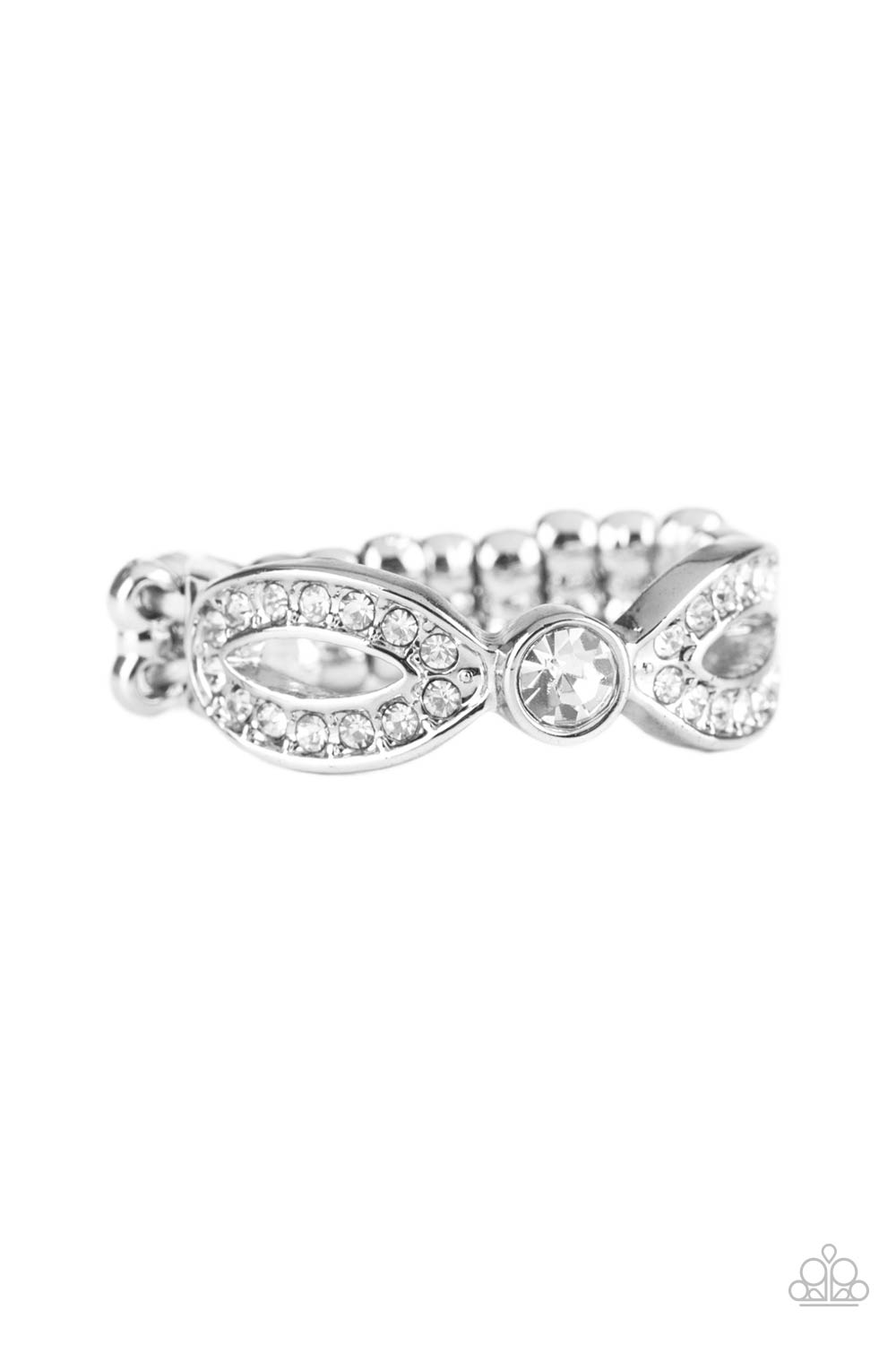 Extra Side Of Elegance - White Ring