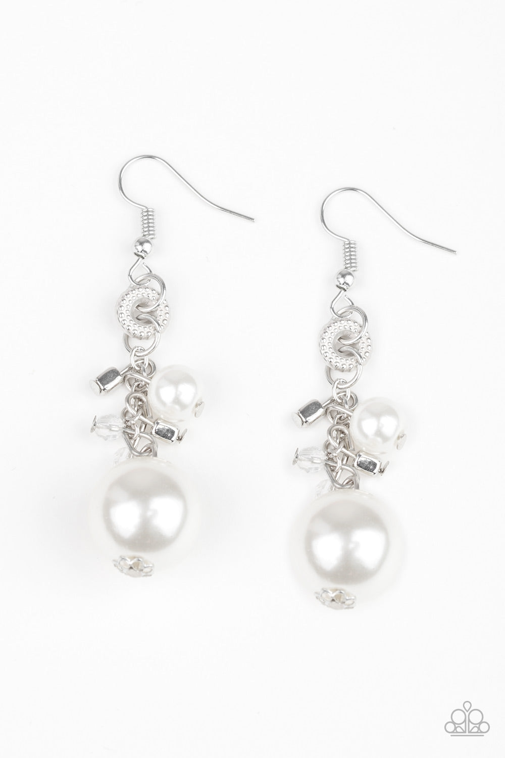 Timelessly Traditional - White Earring