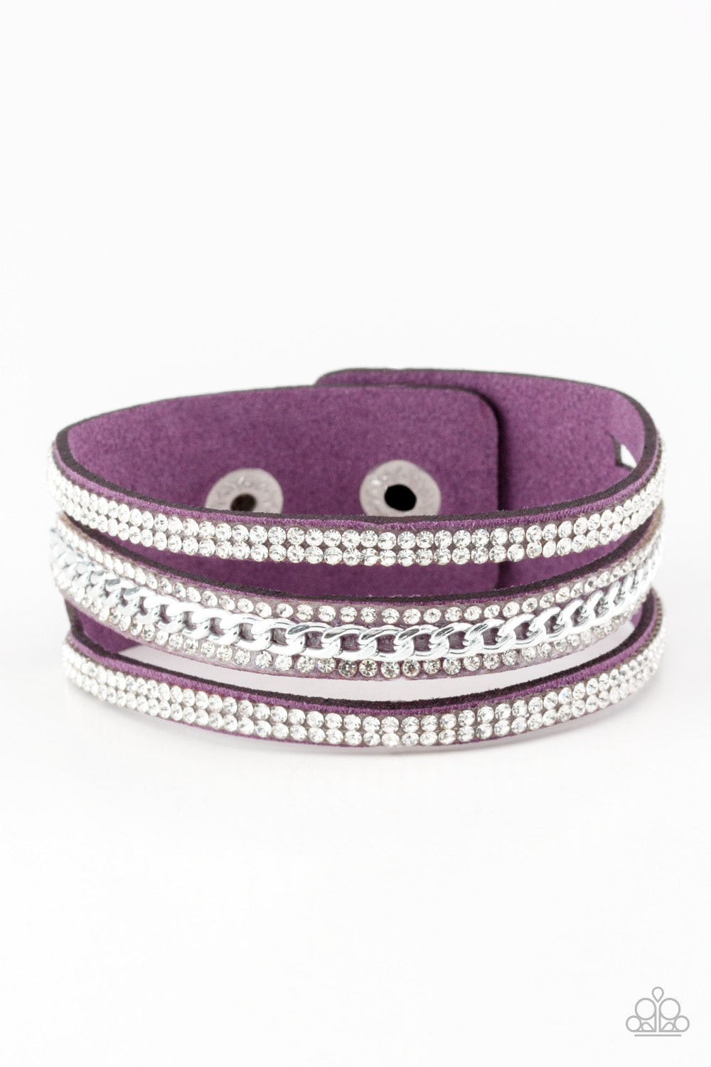 Rollin In Rhinestones - Purple Bracelet