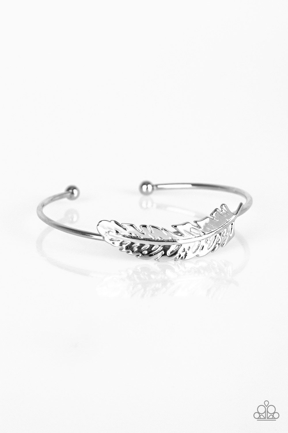 How Do You Like This FEATHER - Silver Bracelet