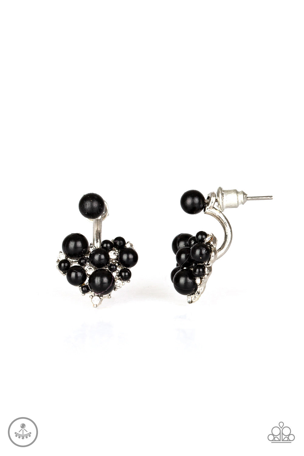 Star-Studded Success - Black Earring