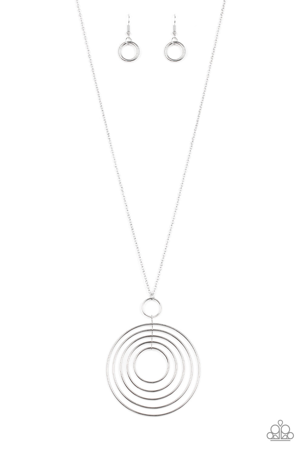 Running Circles In My Mind - Silver Necklace