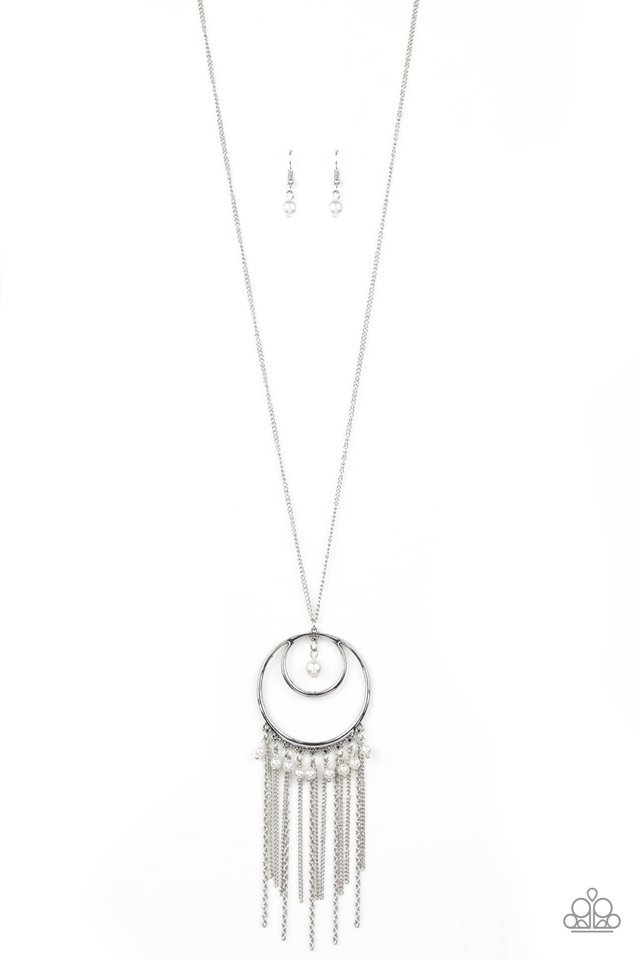 Out Of Bounds Shimmer - White Necklace