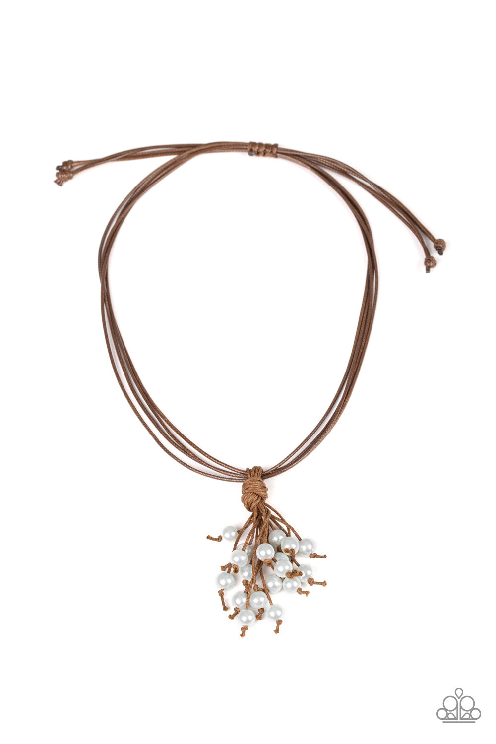 Tassel Trek - White Necklace