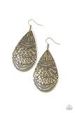 Safari Splash - Brass Earrings