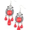 Stone Bliss - Red Earring