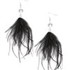 Feathered Flamboyance - Black Earrings