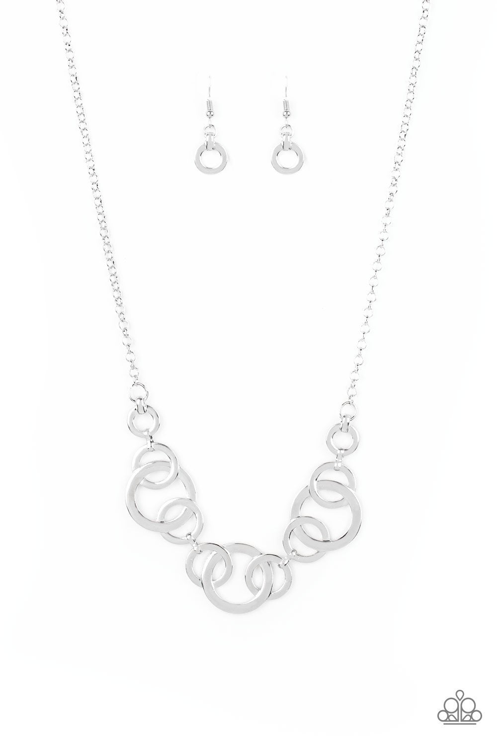 Going In Circles - Silver Necklace