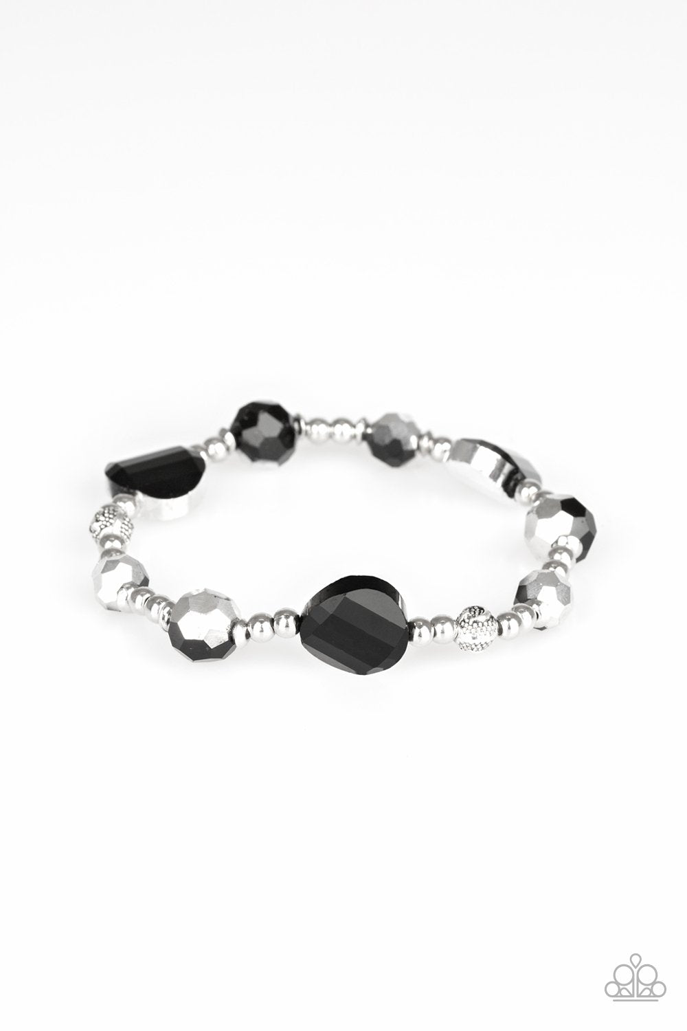 Starry-Eyed Elegance - Black Bracelet