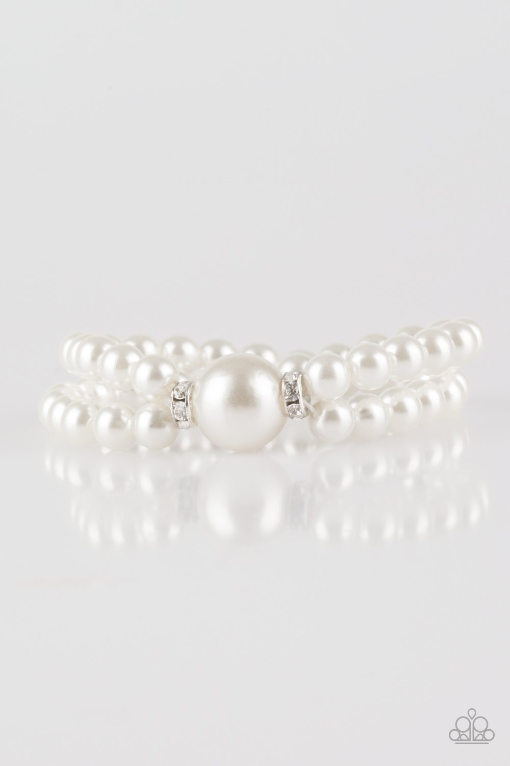 Romantic Redux - White Bracelet