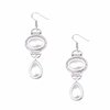 Icy Shimmer - White Earrings