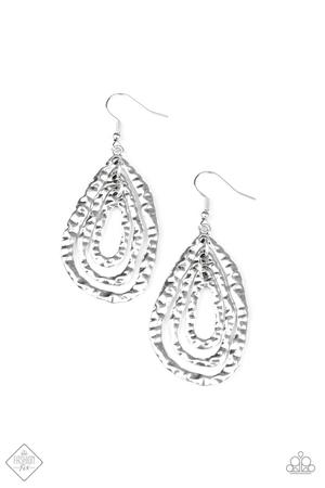 Metallic Meltdown - Silver Earrings