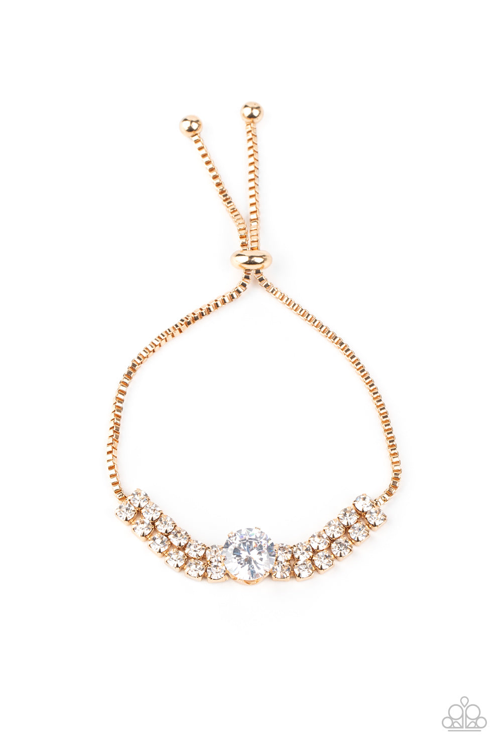 Gorgeously Glitzy - Gold Bracelet