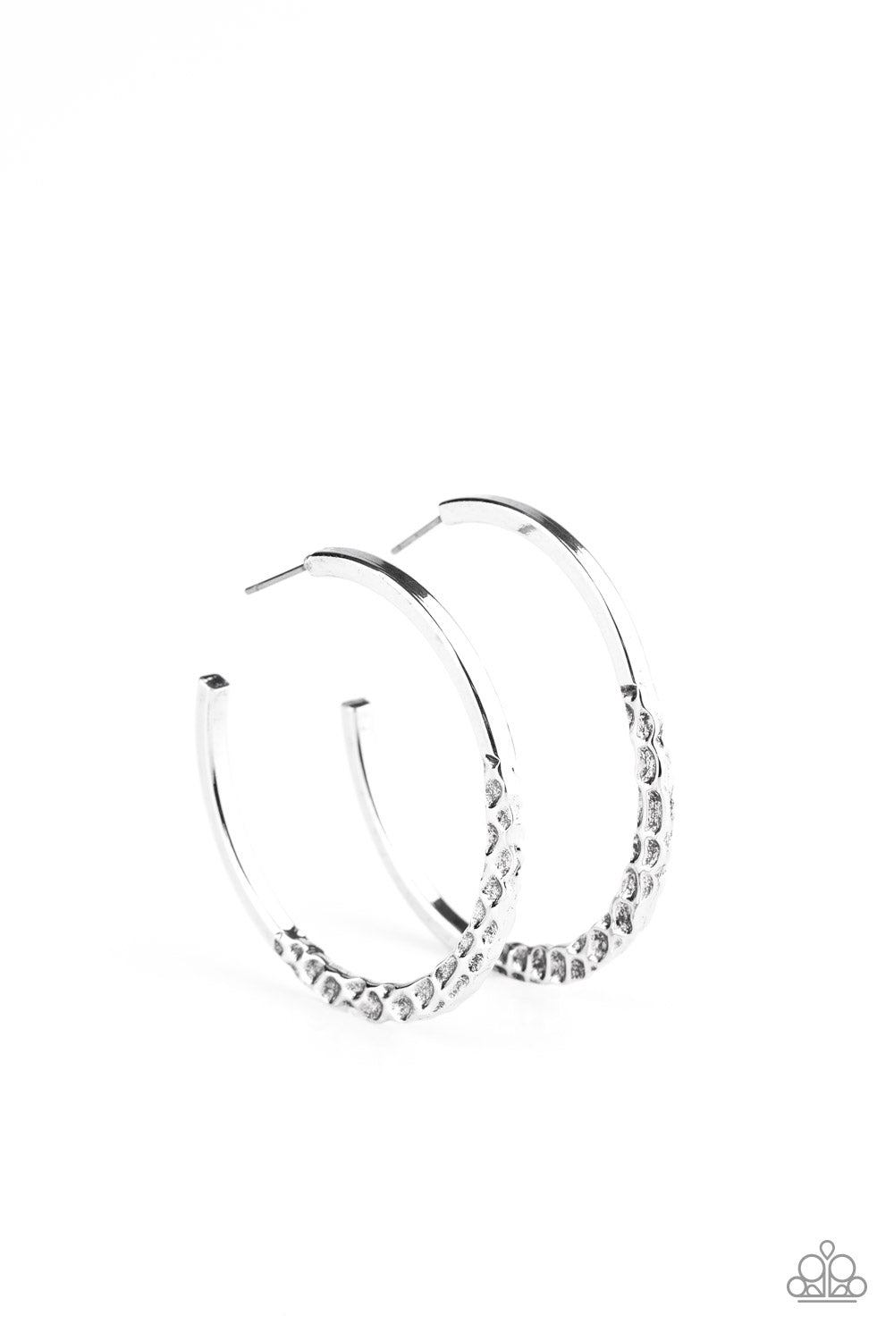 Imprinted Intensity - Silver Earring