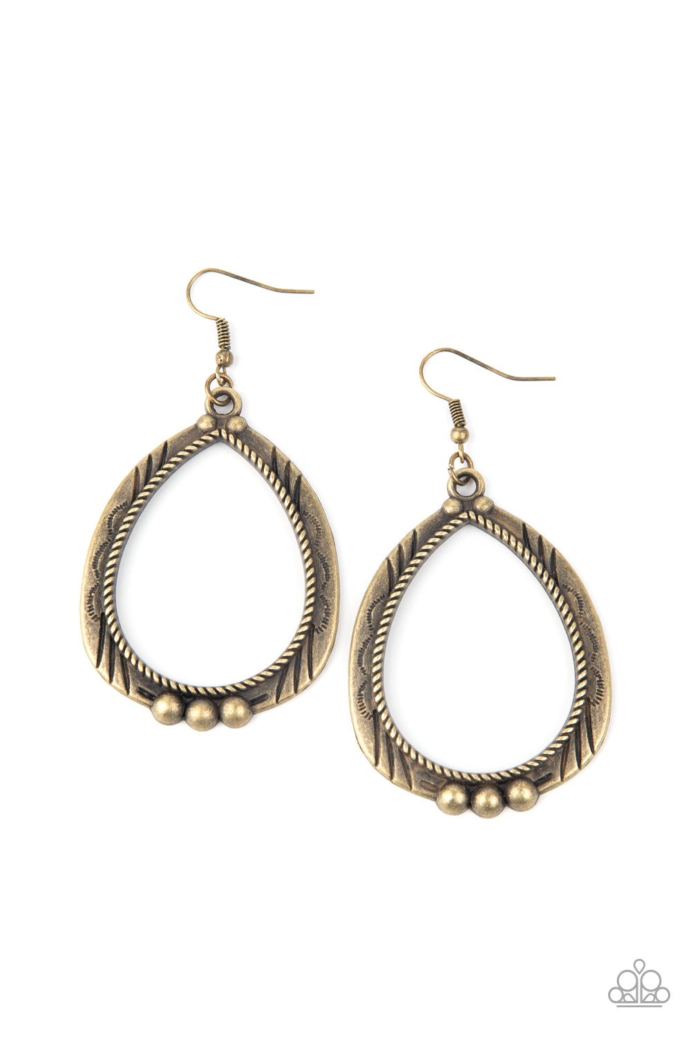 Terra Topography - Brass Earring
