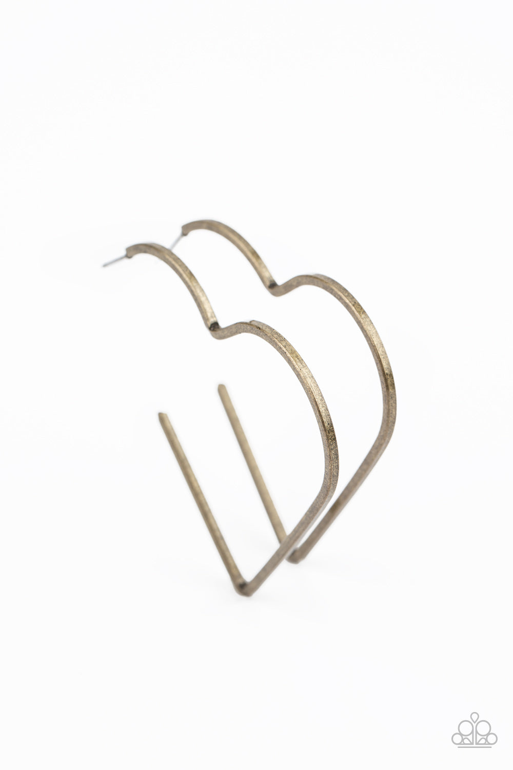 I HEART a Rumor - Brass Earring
