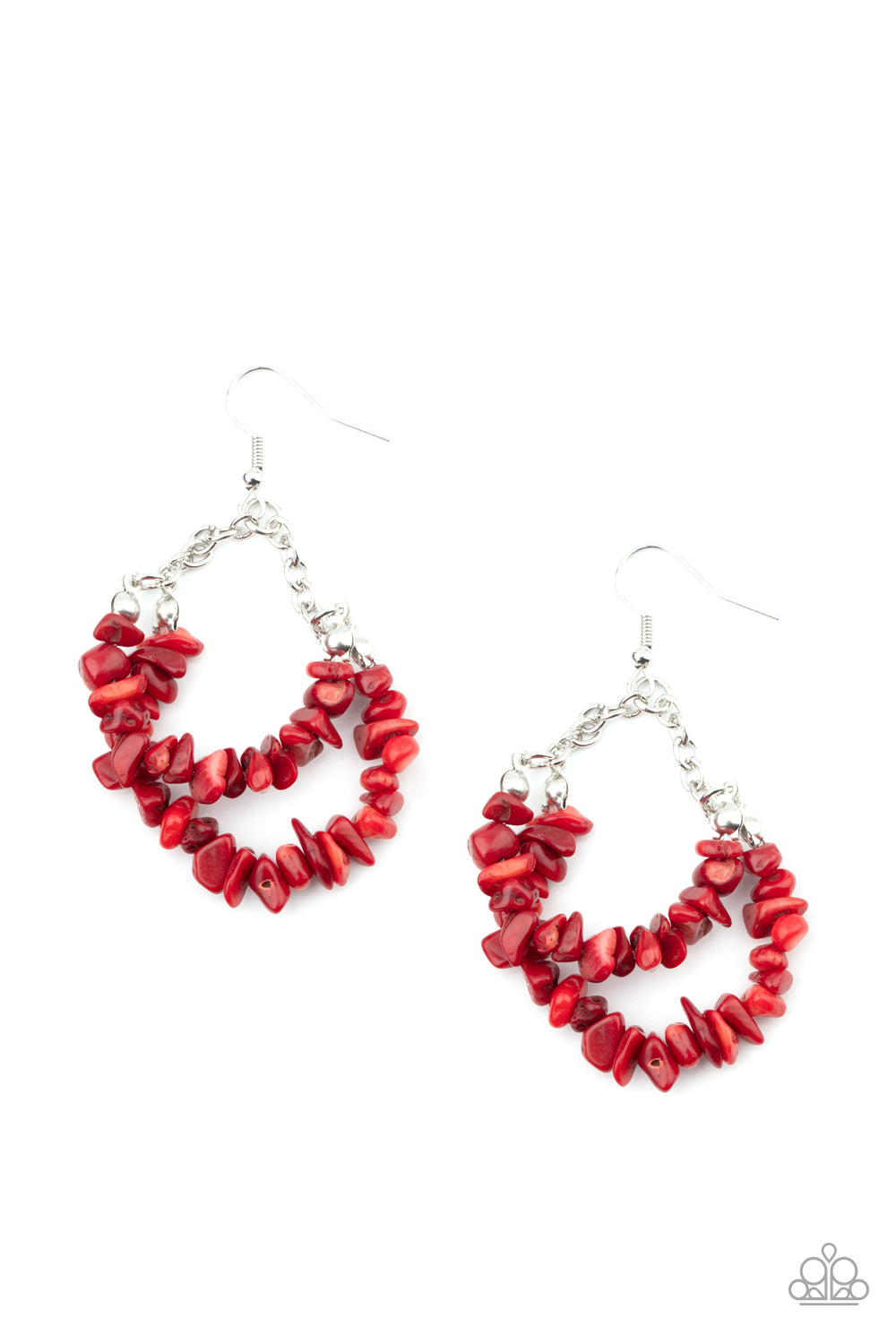 Rainbow Rock Gardens - Red Earring