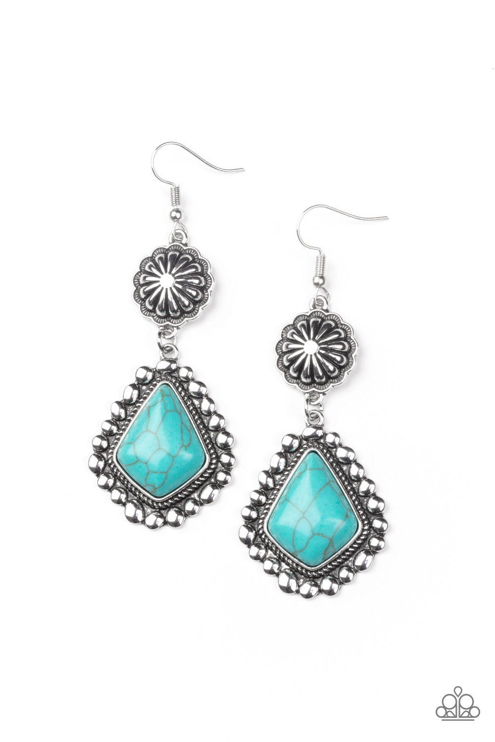 Country Cavalier - Blue Earring