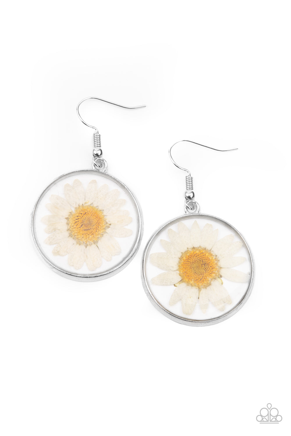 Forever Florals - White Earring