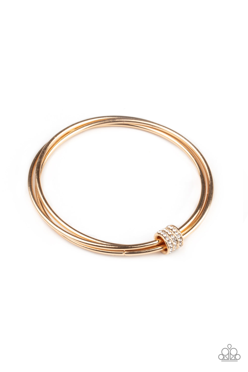 Roll Out The Rhinestones - Gold Bracelet