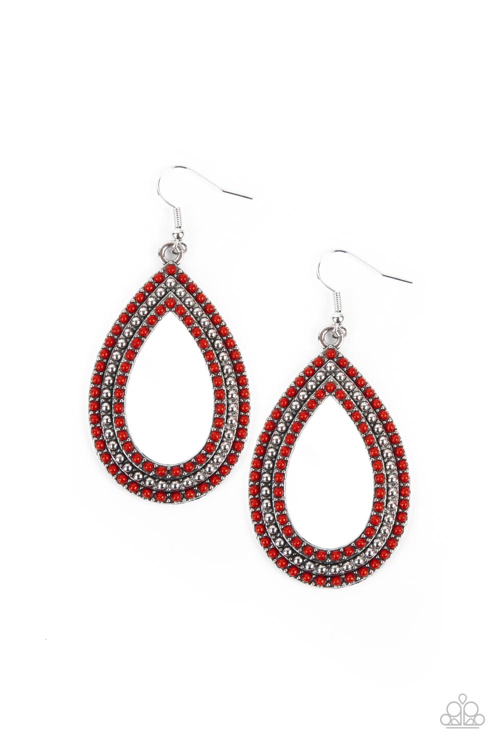 Tear Tracks - Red Earring