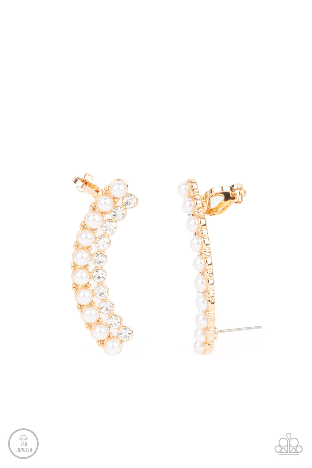 Doubled Down On Dazzle - Gold Earring