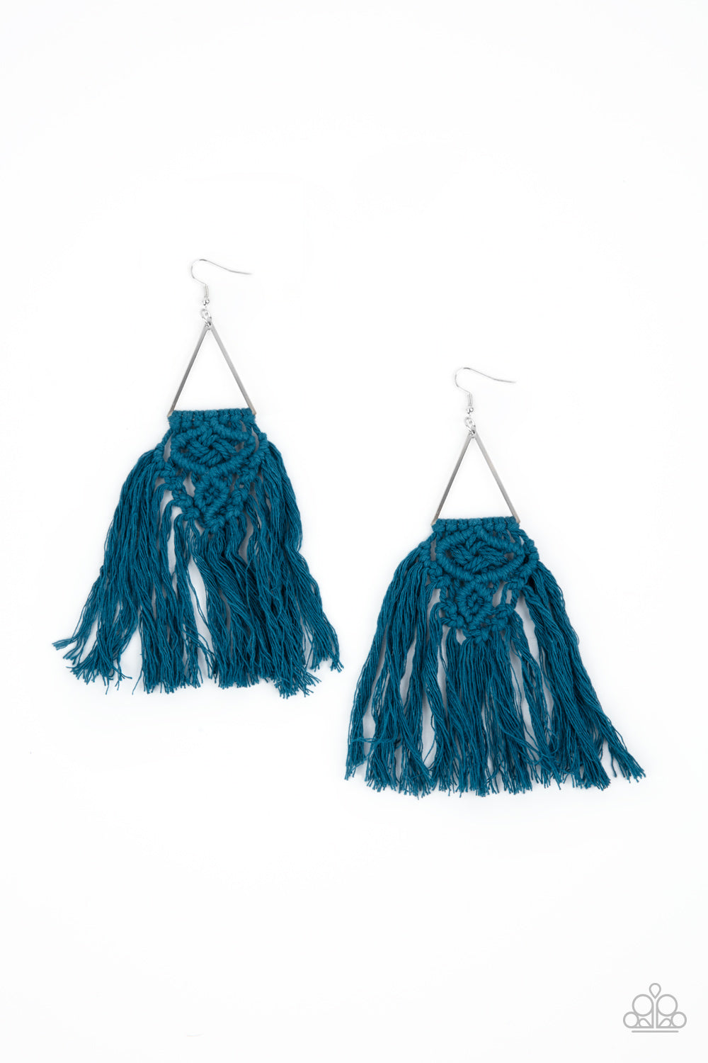 Modern Day Macrame - Blue Earring