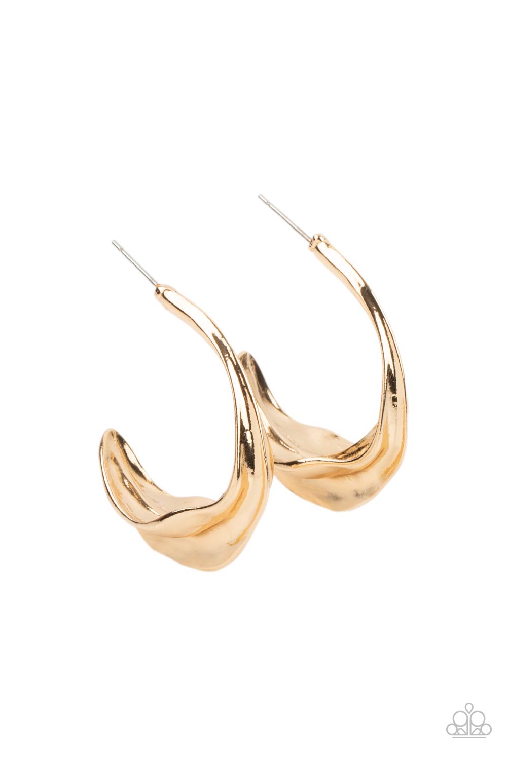 Modern Meltdown - Gold Earring