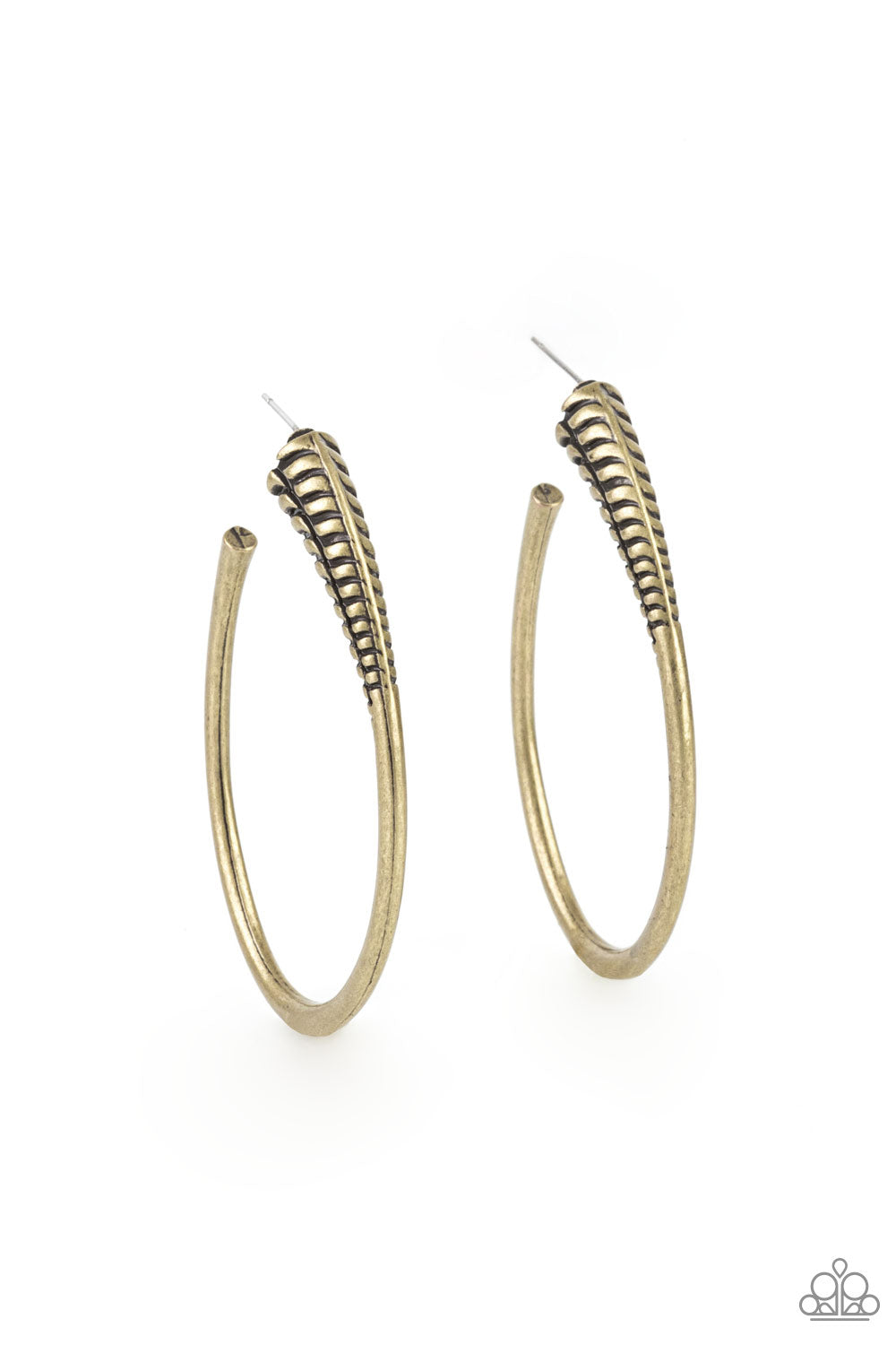 Fully Loaded - Brass Earring
