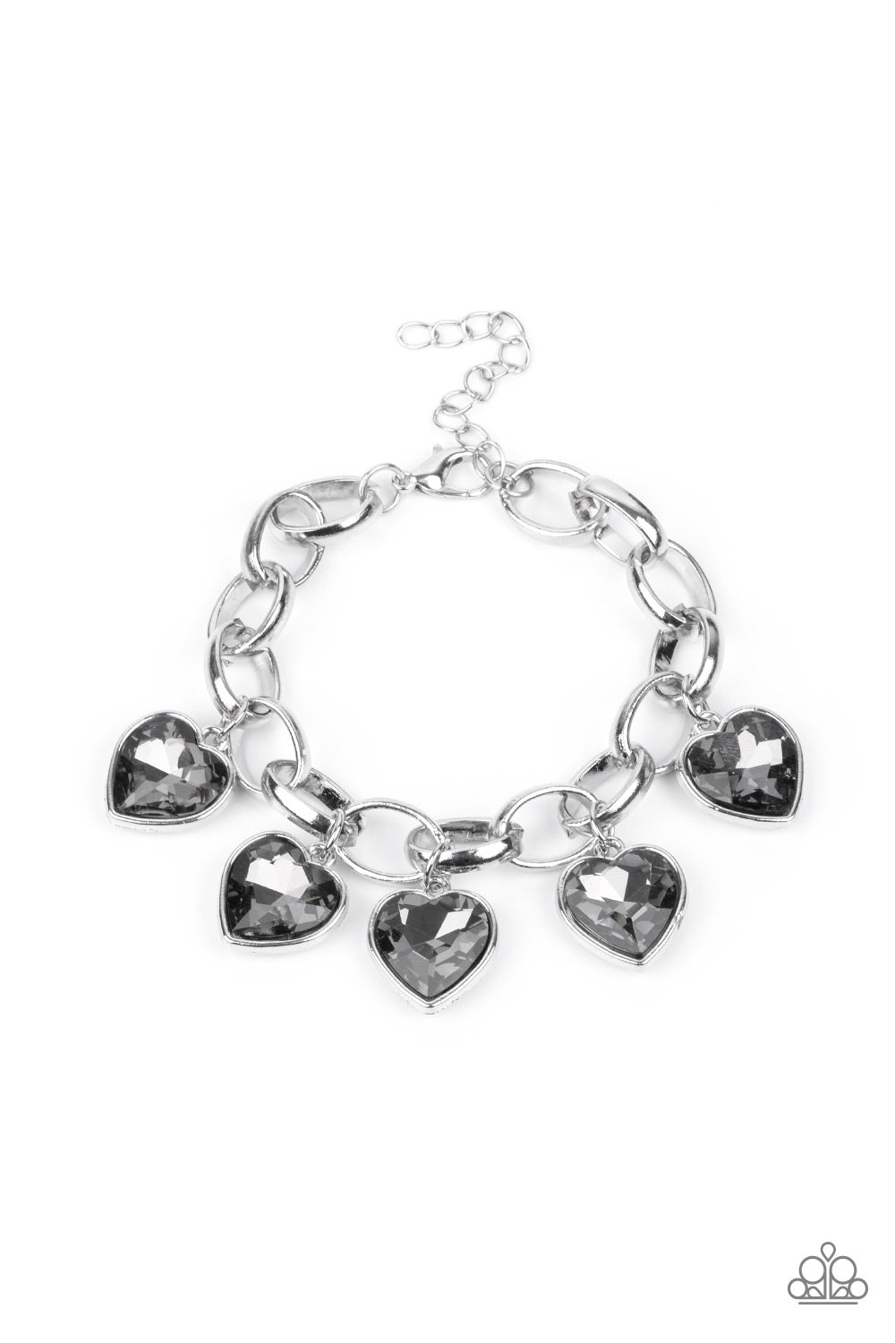Candy Heart Charmer - Silver Bracelet