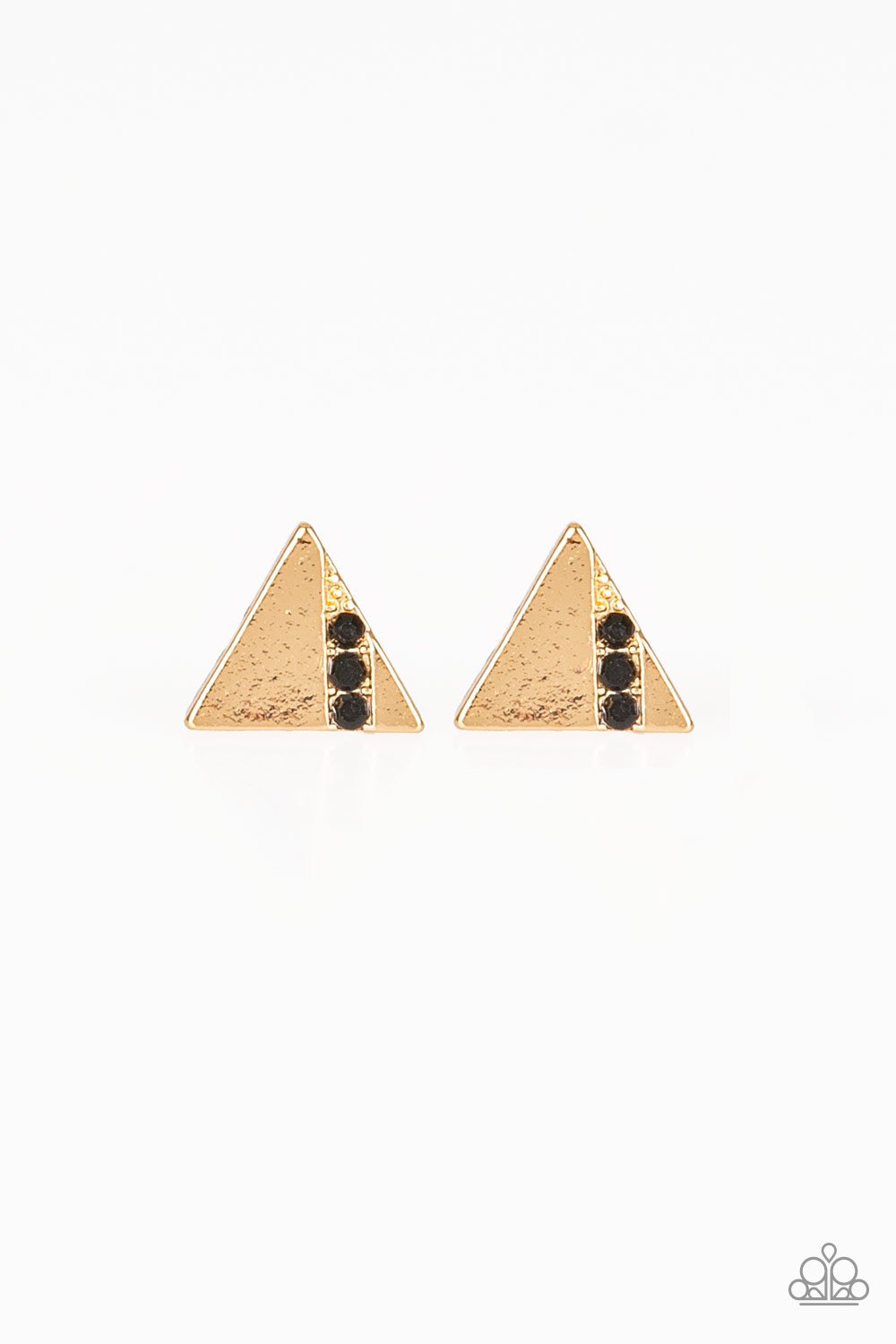 Pyramid Paradise - Black Earrings