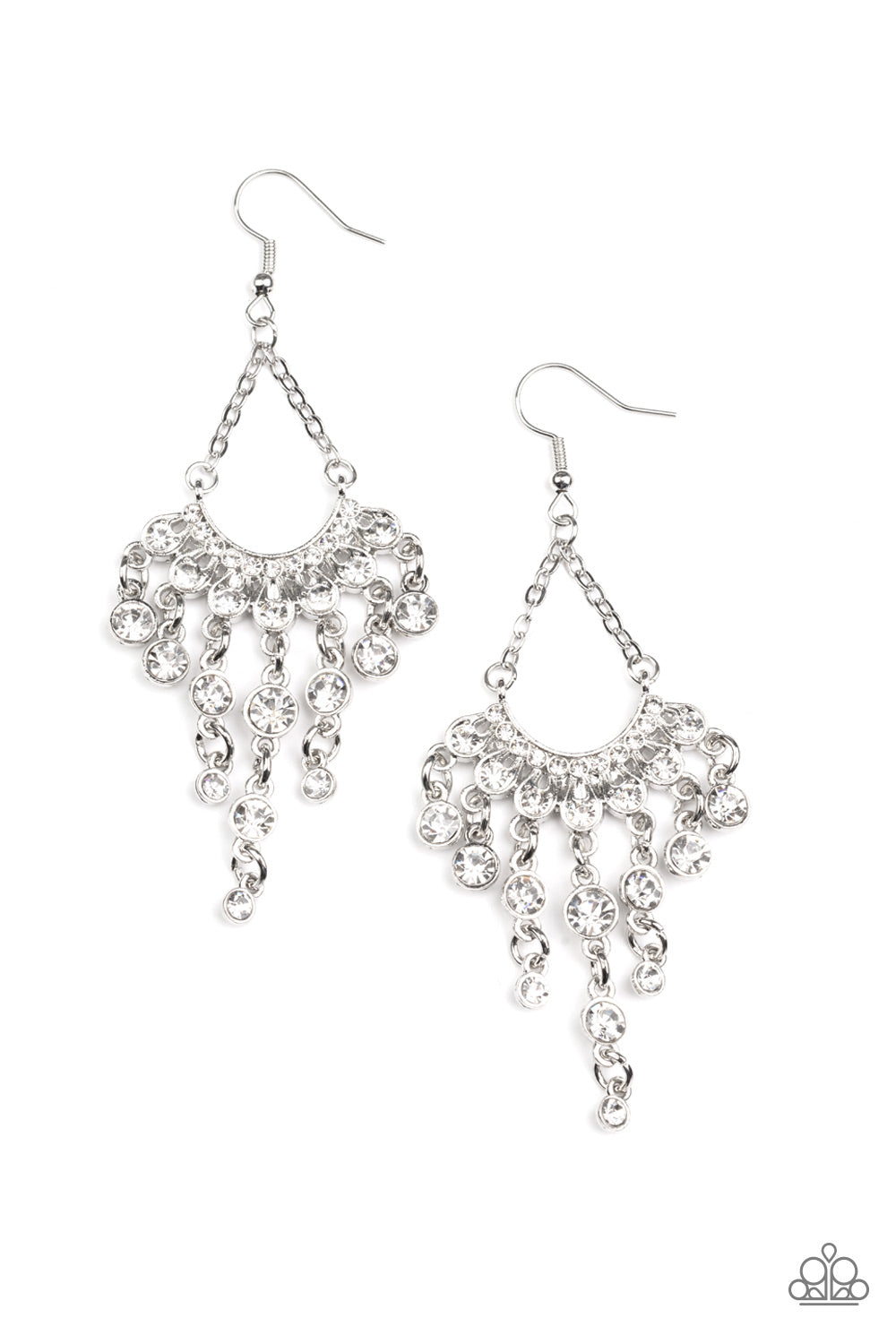 Commanding Candescence - White Earring