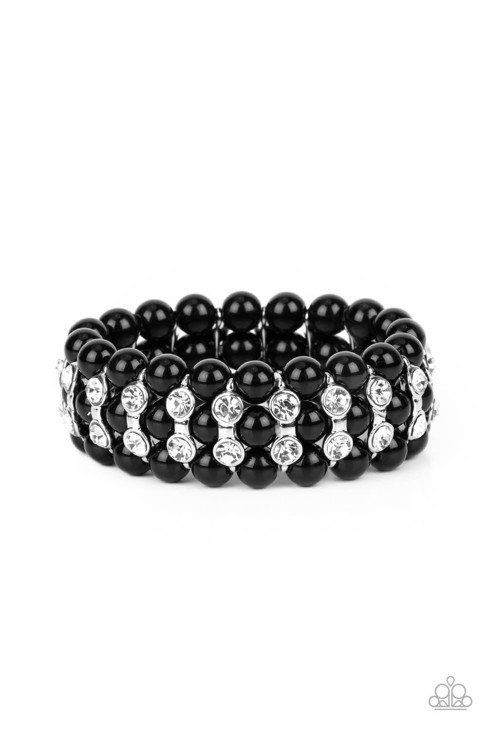 Eiffel Tower Elegance - Black Bracelet