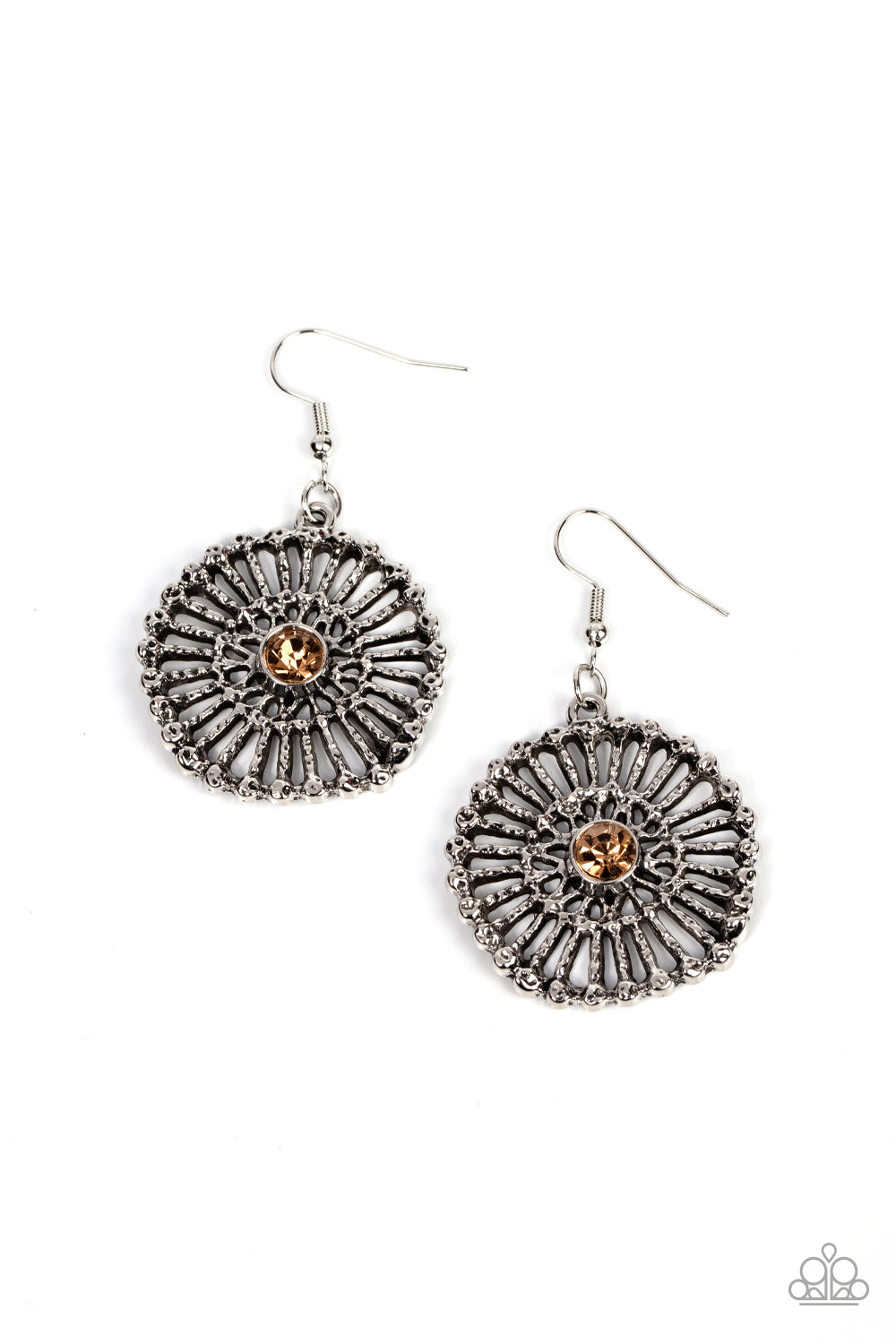 Tangible Twinkle - Brown Earring