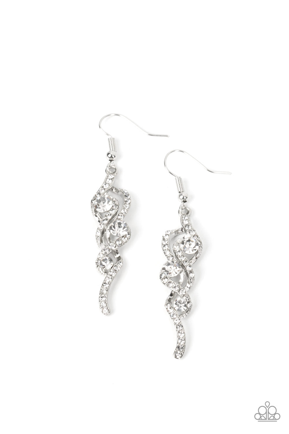 Highly Flammable - White Earring